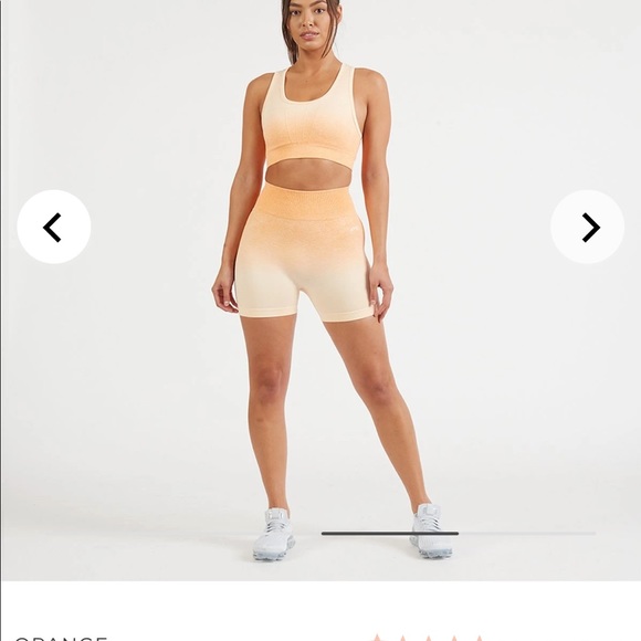 AYBL Orange Seamless Shorts- S - Picture 2 of 5